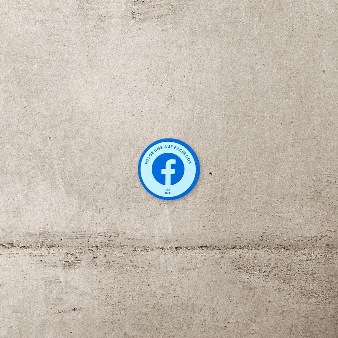 NFC FACEBOOK-HANDYSTICKER Einfachbewertet