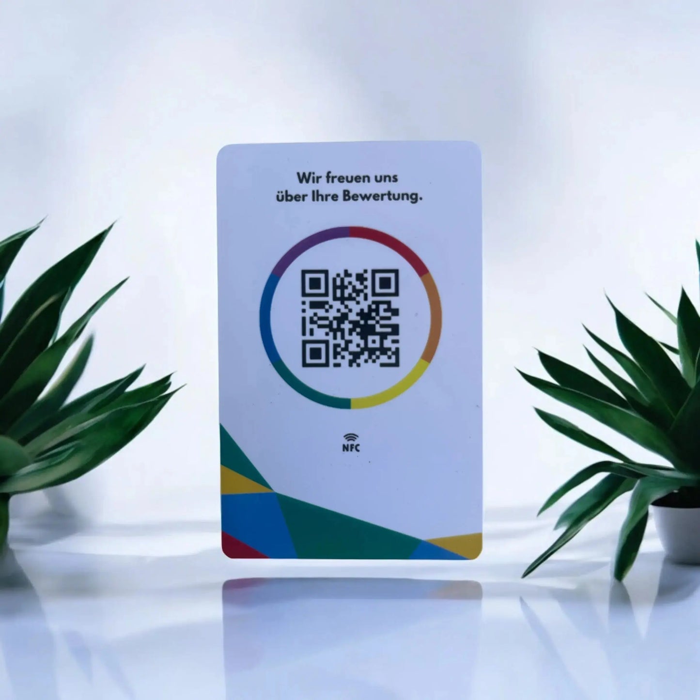 GOOGLE BEWERTUNGSKARTE (NFC) inkl. Logo & QR-Code Option Einfachbewertet