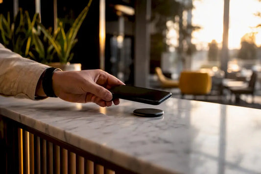 Mit dem Smartphone kurz den Instagram-NFC-Tag antippen