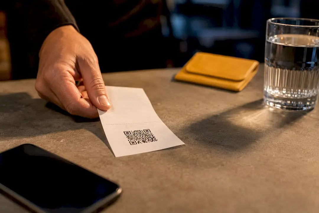 QR-Code auf einem ausgedruckten Kassenbon