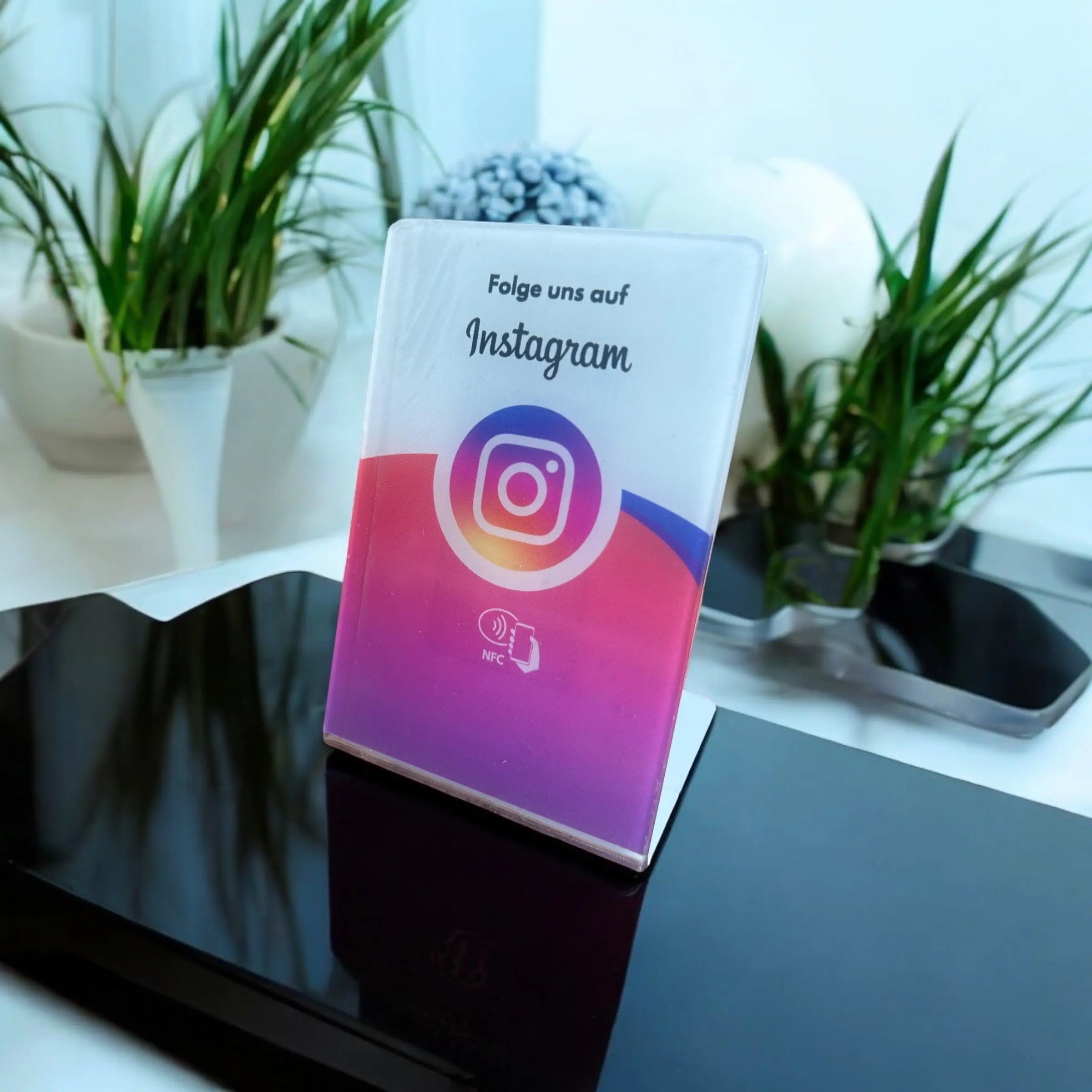 Instagram NFC Aufsteller Einfachbewertet