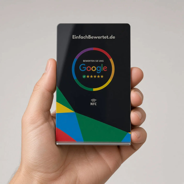 GOOGLE BEWERTUNG AUFSTELLER (NFC) Einfachbewertet